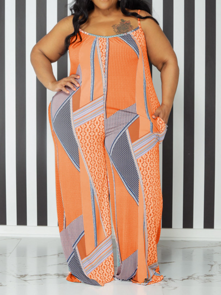 Loose Casual One-Piece Trousers With Halter Print
HFBU9YM24M