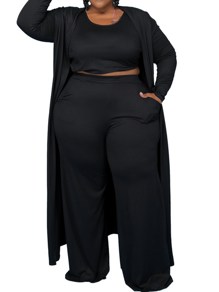 Casual fashion solid color sports home robe coat three-piece suit HWULYU3WFZ