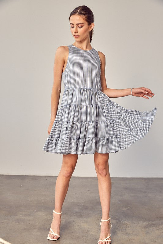 Gingham Tiered Dress