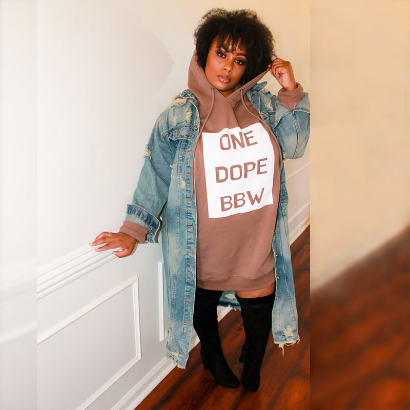 Fly Big girls Plus Size Hoodie Dress