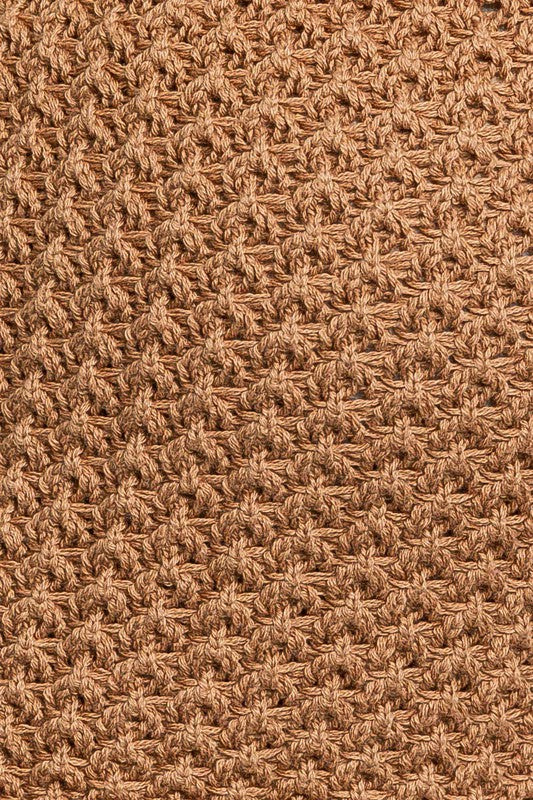 Tassel Detail Spaghetti Sweater Crop Top