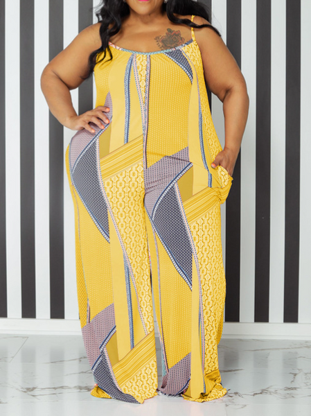 Loose Casual One-Piece Trousers With Halter Print
HFBU9YM24M