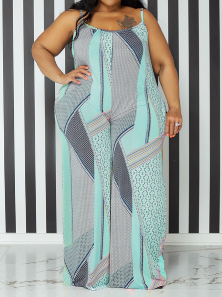 Loose Casual One-Piece Trousers With Halter Print
HFBU9YM24M