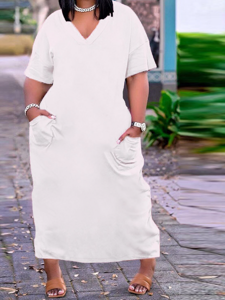 Sexy V-neck Loose Dress HW5PXF4N3K