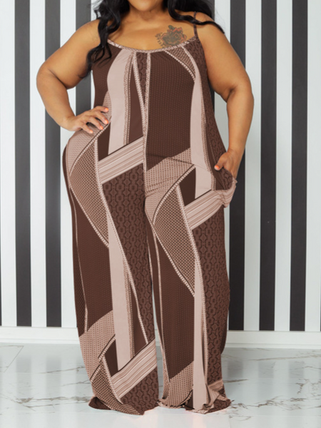 Loose Casual One-Piece Trousers With Halter Print
HFBU9YM24M