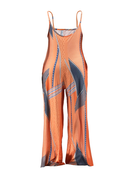 Loose Casual One-Piece Trousers With Halter Print
HFBU9YM24M