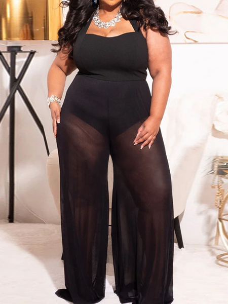 Slim fitting waist and sexy see-through long pants HWFSYRNCVW