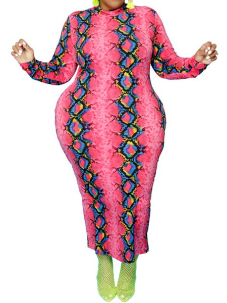 Printed Skinny Dress HFLAWVMKPH