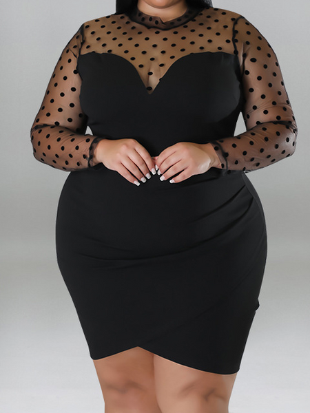 Slim Fit Sexy Wrapped Hip Long Sleeve Dress HW56T84QRN