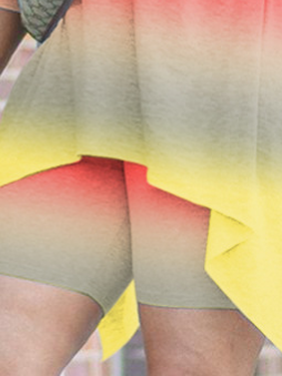 Drop Shoulder Printed Top & Biker Shorts Two-piece Set HCVAKMCQZH