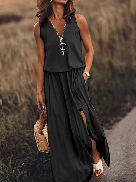 Zippered letter print dress with waist tucked in
HW5NBL23LX