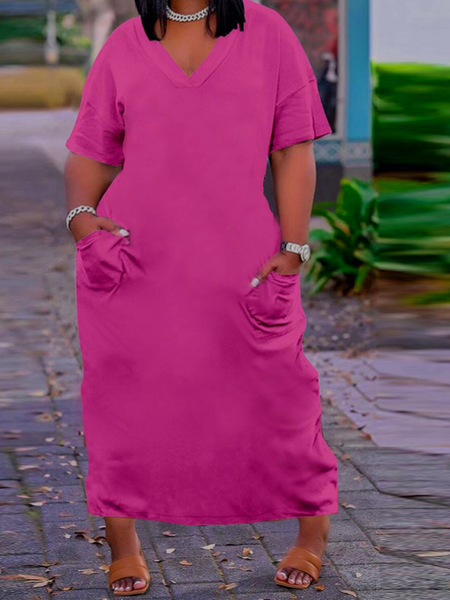 Sexy V-neck Loose Dress HW5PXF4N3K