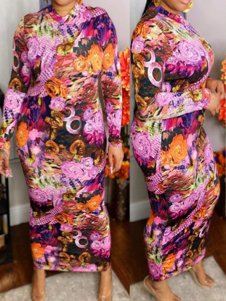 Printed Skinny Dress HFLAWVMKPH