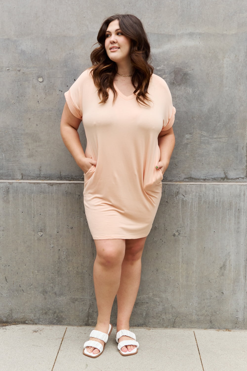 Culture Code V-Neck T-Shirt Dress