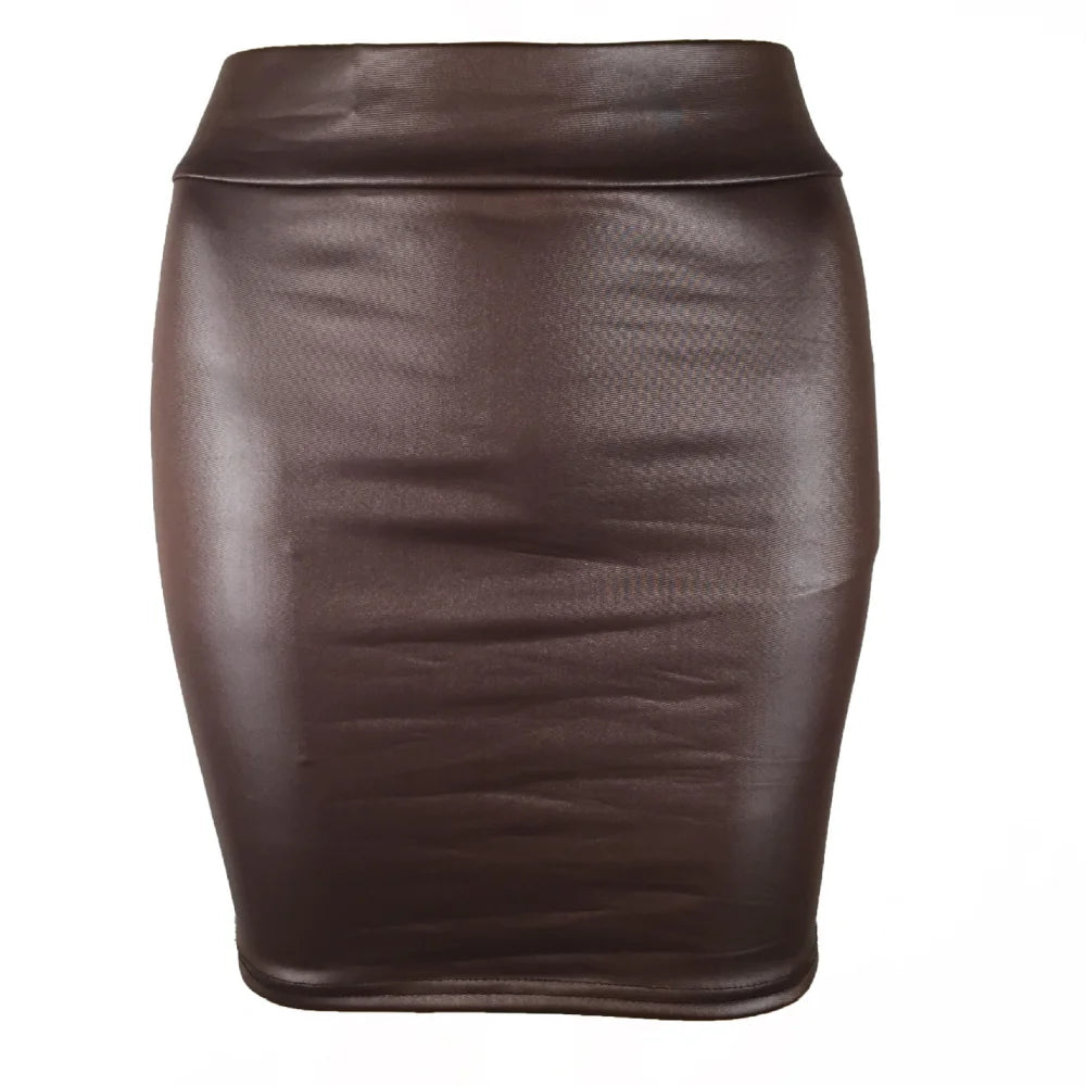 Summer Bodycon Pu Mini Skirt