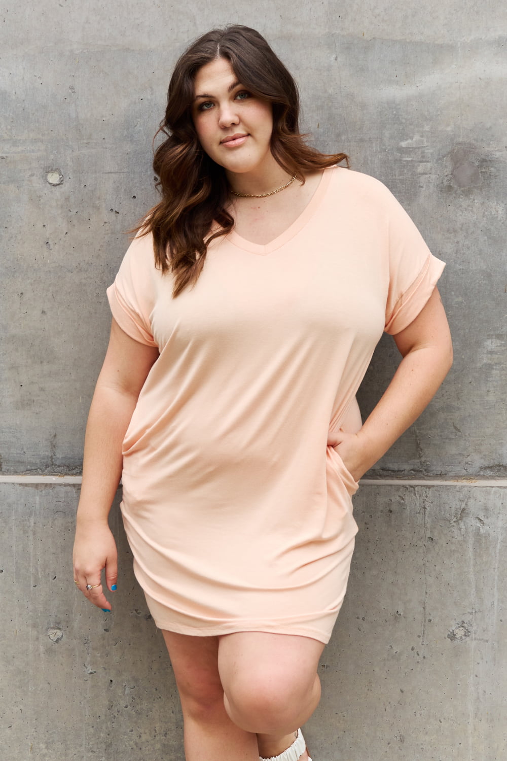Culture Code V-Neck T-Shirt Dress