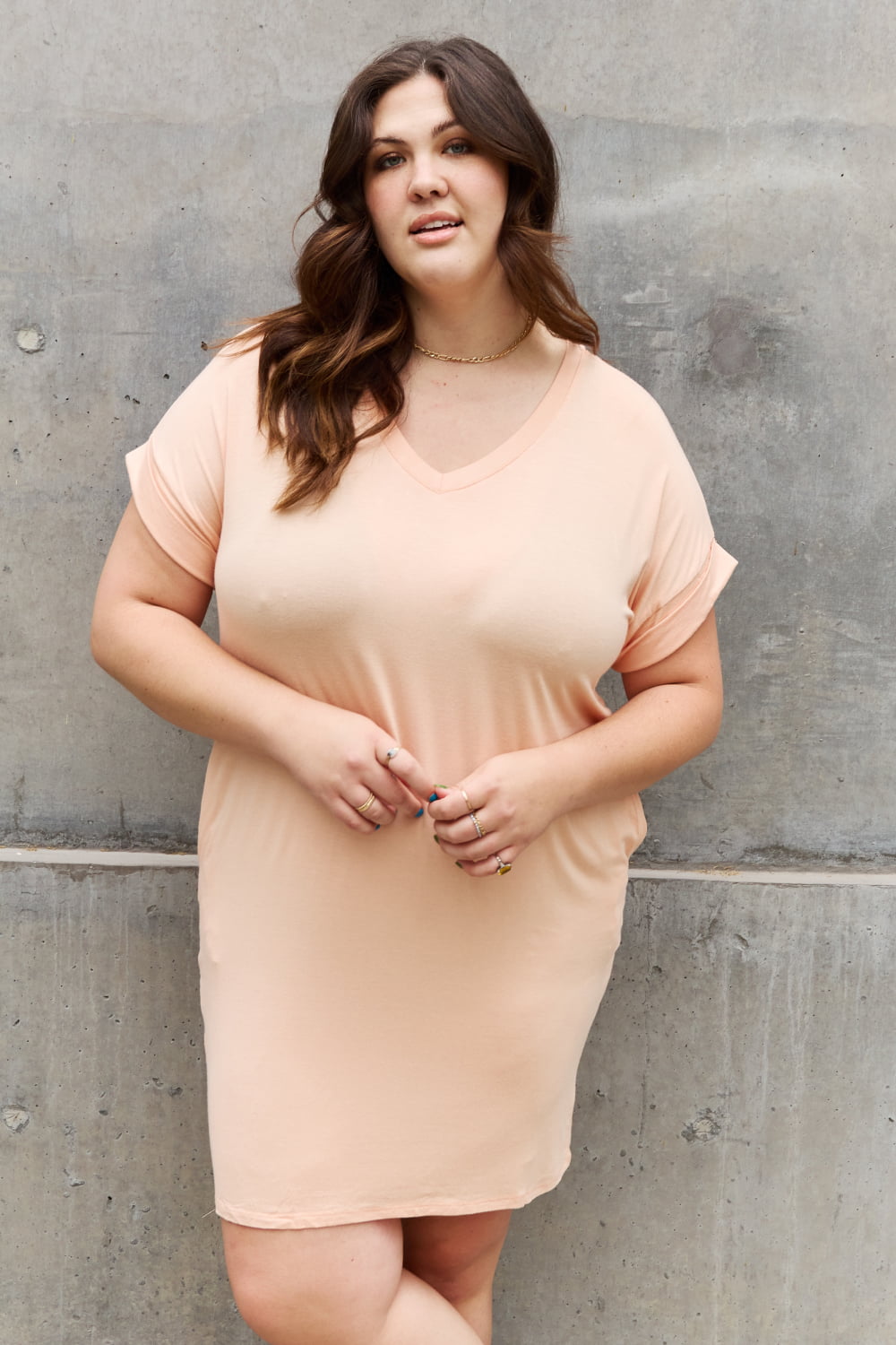 Culture Code V-Neck T-Shirt Dress