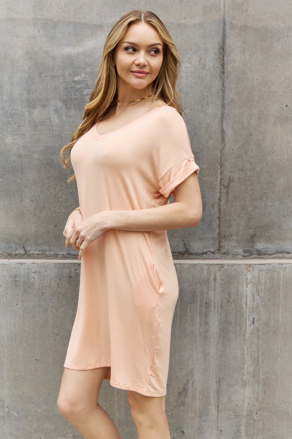 Culture Code V-Neck T-Shirt Dress