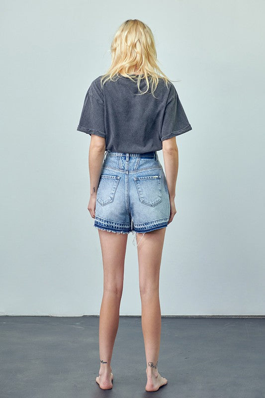 SUPER HIGH RISE RELEASED HEM SHORTS