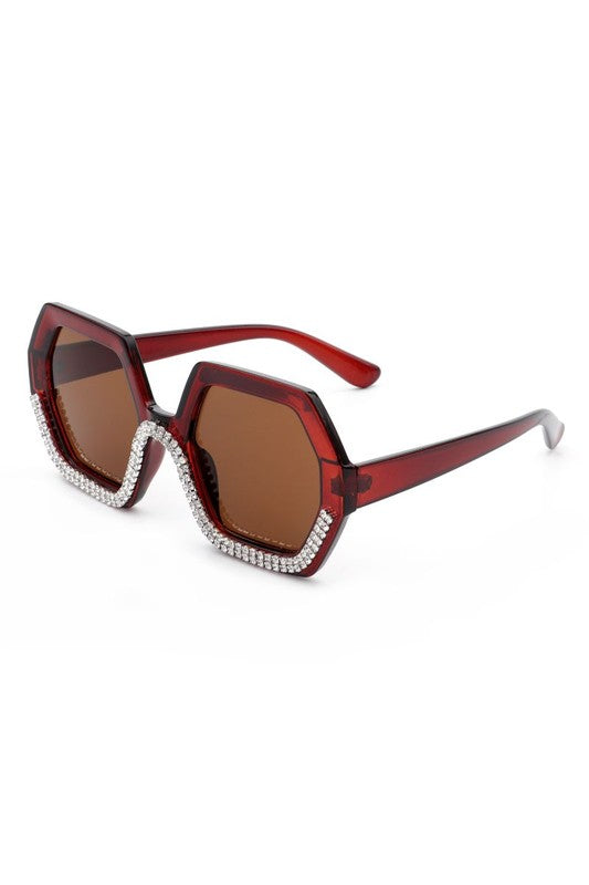 Women Oversize Rhinestone Fashion Sunglasses