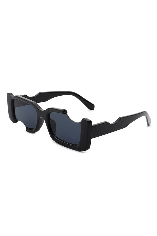 Rectangle Futuristic Cut-out Fashion Sunglasses