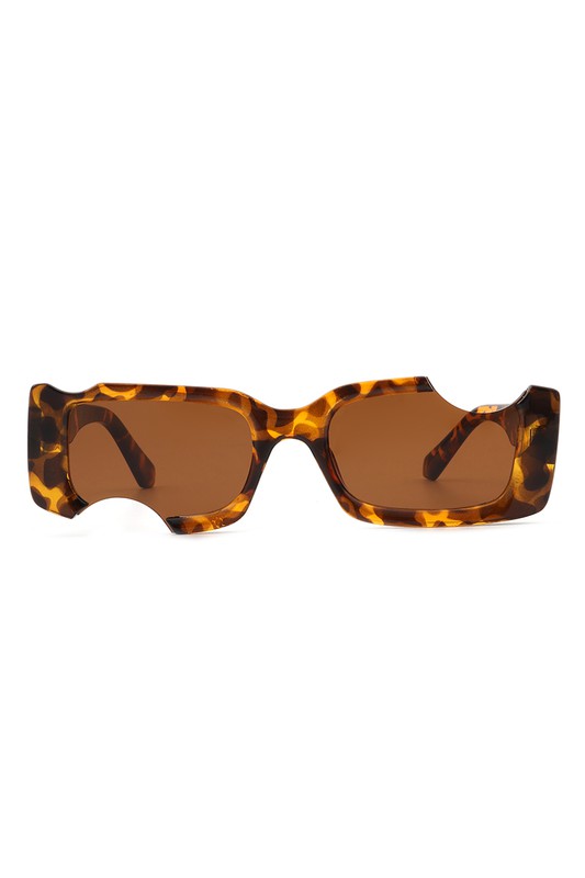 Rectangle Futuristic Cut-out Fashion Sunglasses