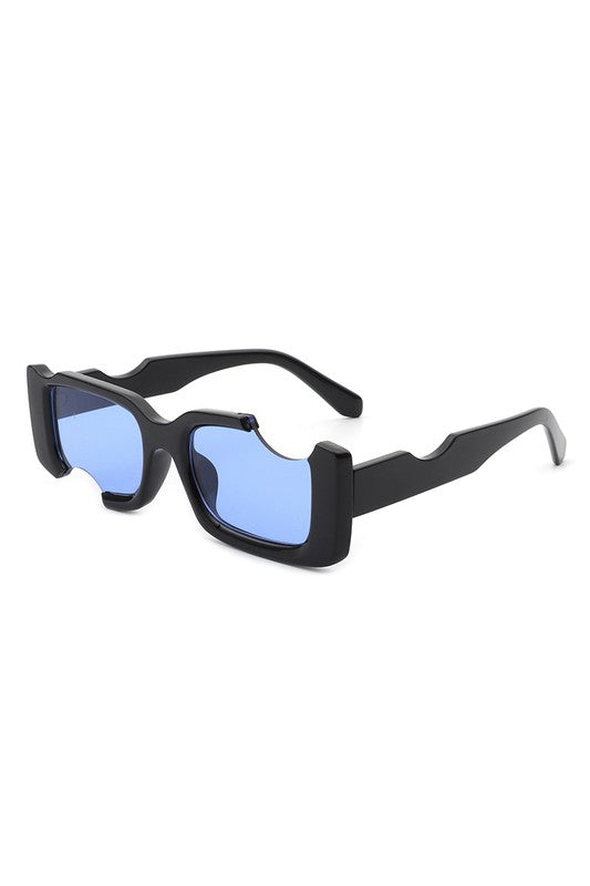 Rectangle Futuristic Cut-out Fashion Sunglasses