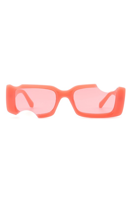 Rectangle Futuristic Cut-out Fashion Sunglasses