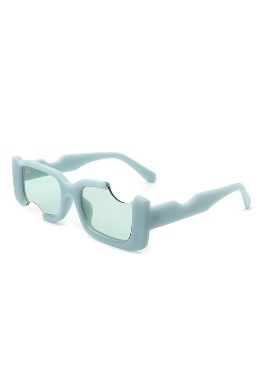 Rectangle Futuristic Cut-out Fashion Sunglasses