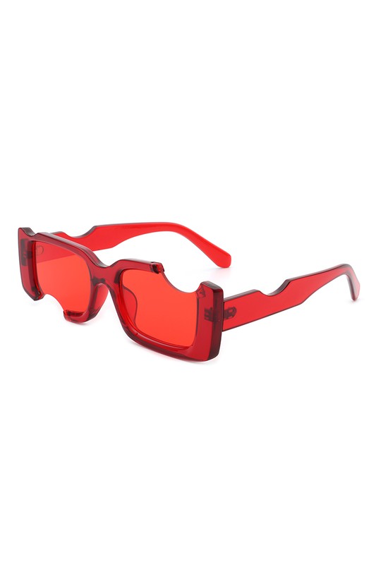 Rectangle Futuristic Cut-out Fashion Sunglasses