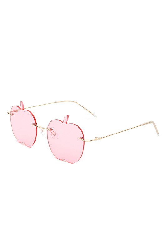 Rimless Apple Shape Frameless Tinted Sunglasses