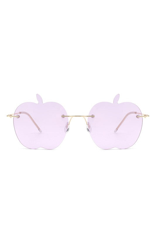 Rimless Apple Shape Frameless Tinted Sunglasses