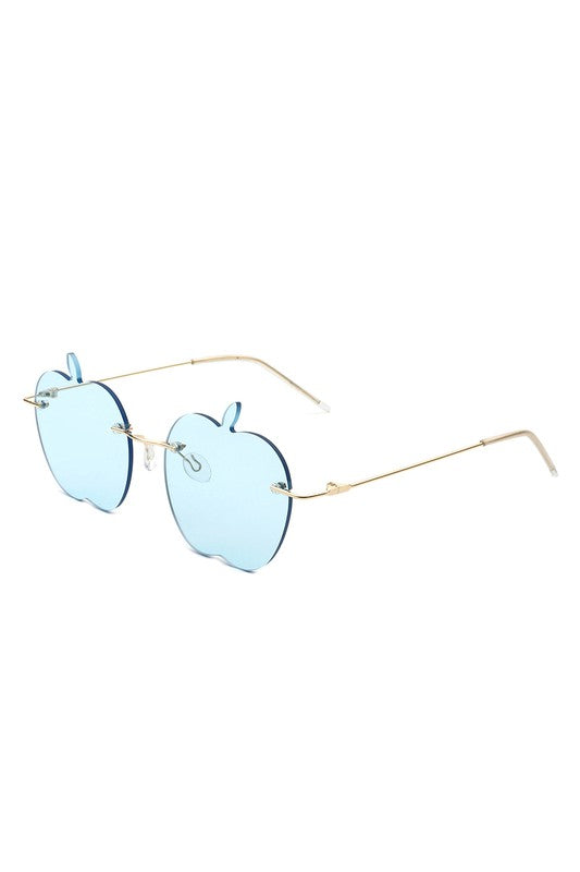 Rimless Apple Shape Frameless Tinted Sunglasses