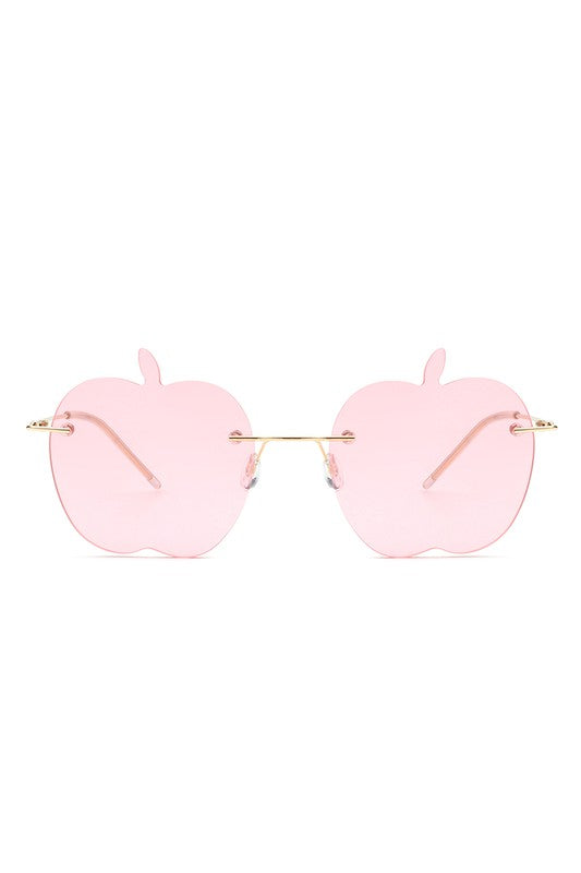 Rimless Apple Shape Frameless Tinted Sunglasses