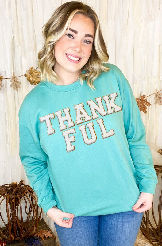 Thankful Ideal Chenille Sweatshirt