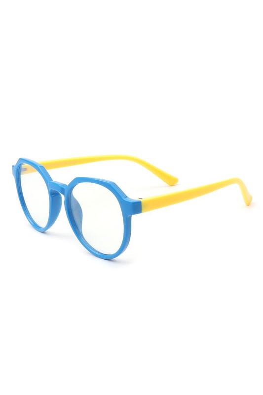 Kids Round Geometric Blue Light Blocker Glasses