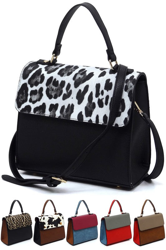 Colorblock Top Handle Satchel