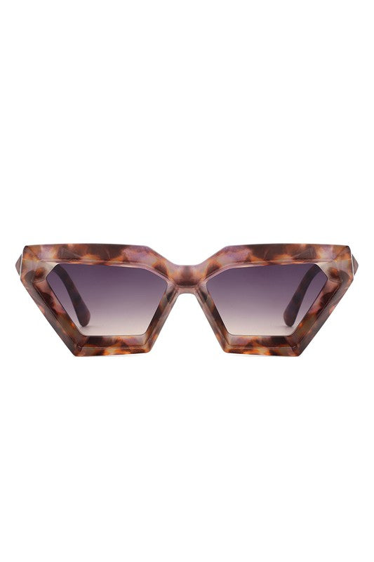 Retro Square Chunky Cat Eye Fashion Sunglasses