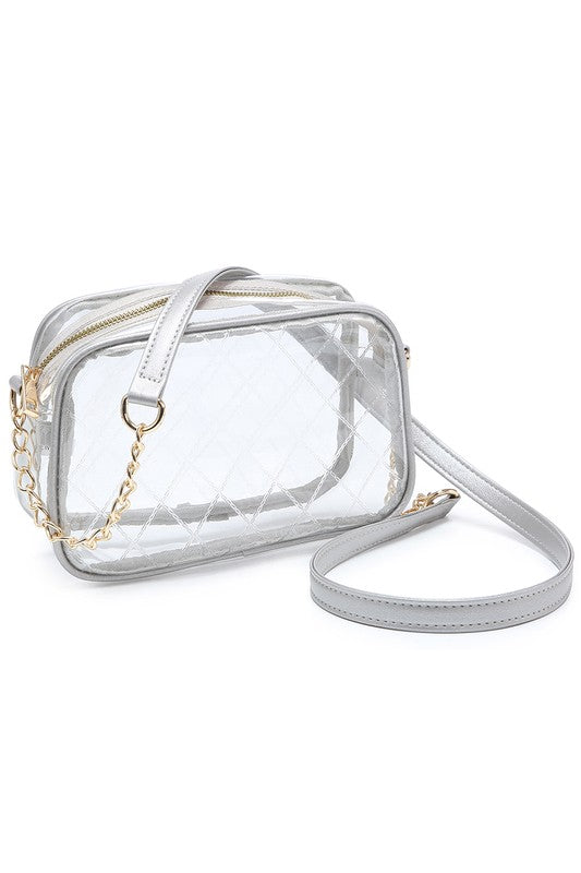 See Thru Net Pattern Crossbody Bag