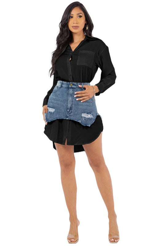 SEXY FASHION SHIRT DRESS