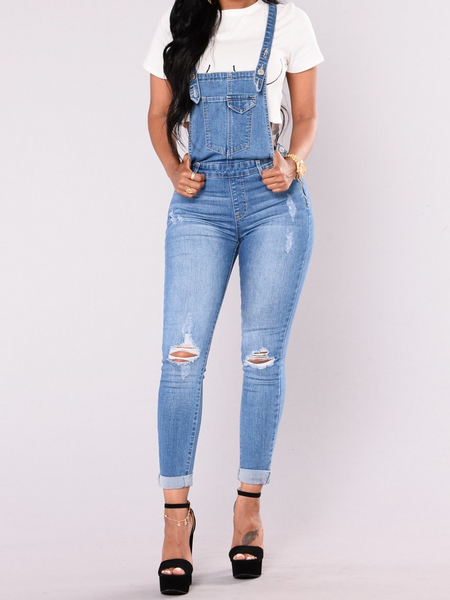Ripped Butt Lifting Back Strap Cropped Jeans For Women HWWX62L3Y4