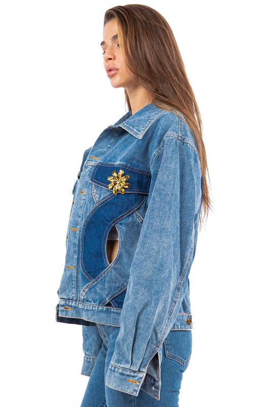 SEXY DENIM FASHION JACKET