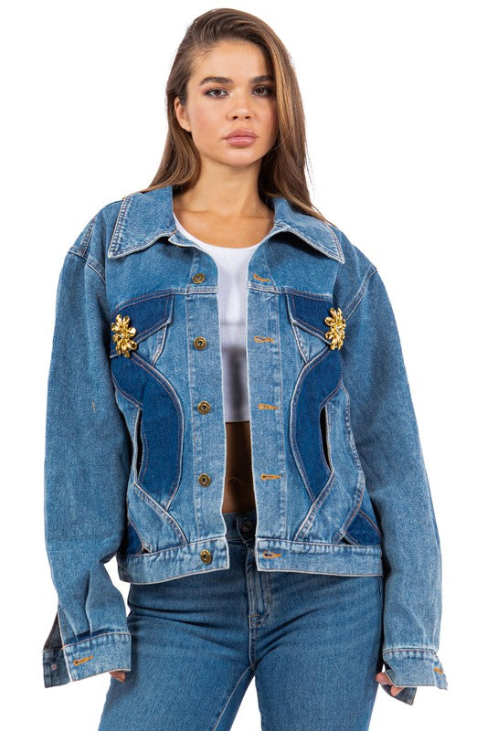 SEXY DENIM FASHION JACKET