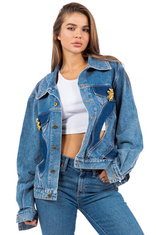 SEXY DENIM FASHION JACKET