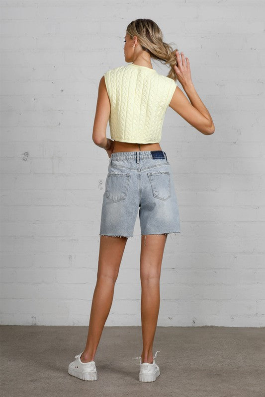 HIGH RISE BERMUDA SHORTS