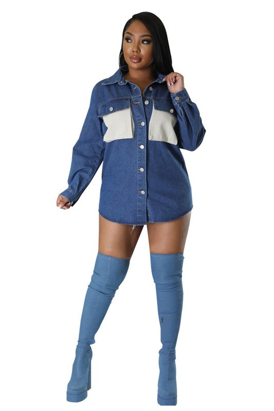 SEXY FASHION DENIM SHIRT