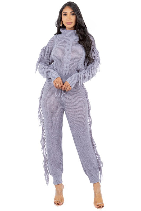 LONG SWEATER PANTS SET