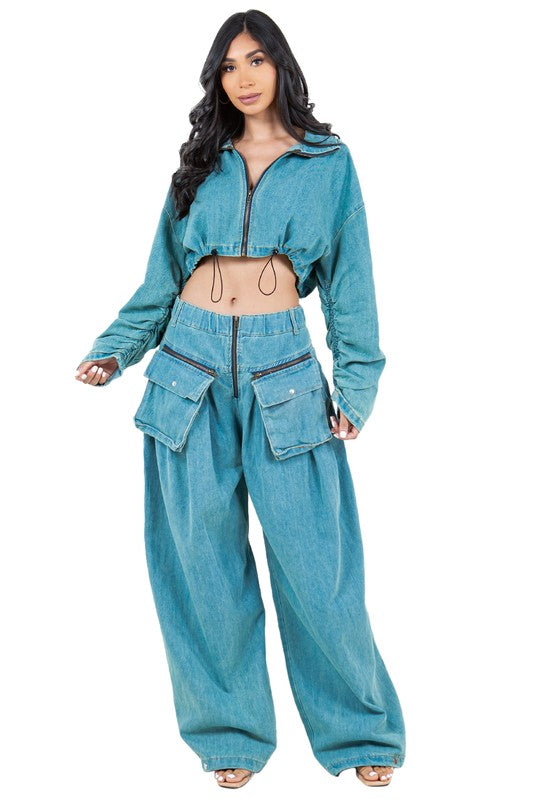 Leesha bee cargo pant set 💃🏾