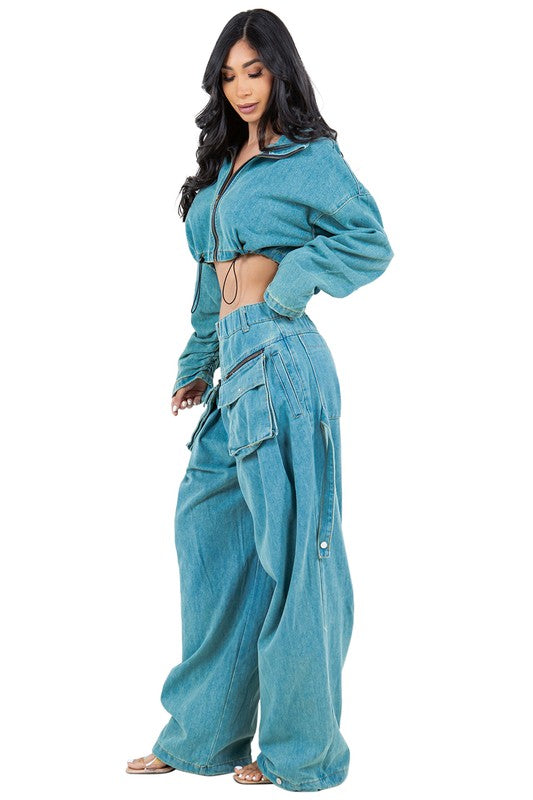 Leesha bee cargo pant set 💃🏾