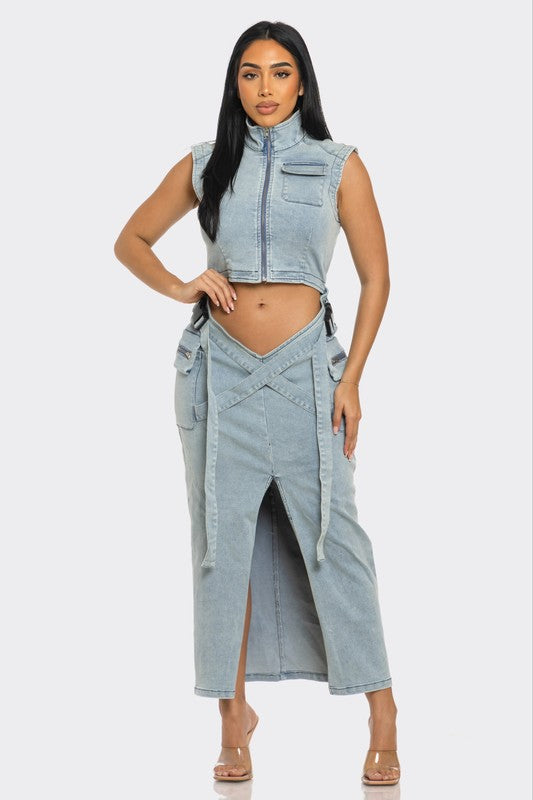 Modern Edge Denim Co-ord Set